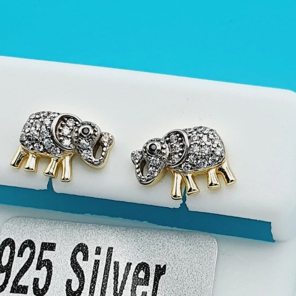 "14K Gold Plated 925 Sterling Silver CZ Beautiful Earrings for Women, 1USPAR4148 - Picture 9 of 11
